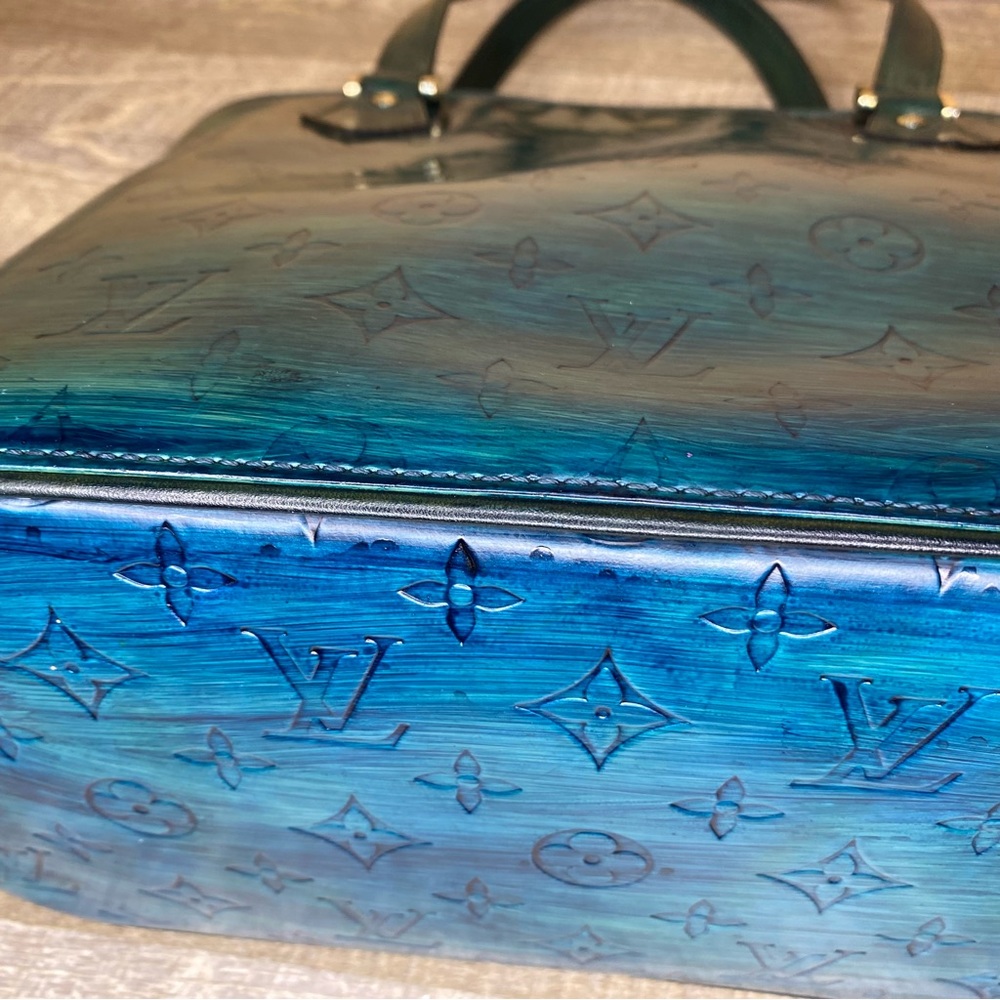 Louis Vuitton Redyed Vernis Houston Tote Vintage Designer Handbag Purse - Picture 7 of 17
